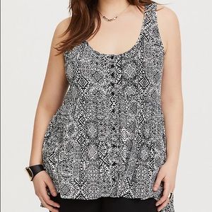 NWOT Torrid Ikat Babydoll Tank Top